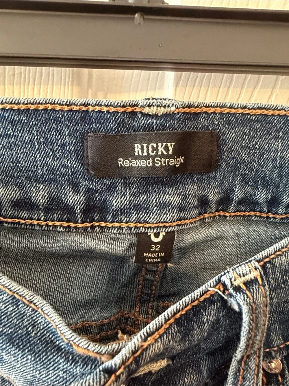 Vintage True Religion Men’s Dark Blue Relaxed Straight Leg Jeans / Ricky